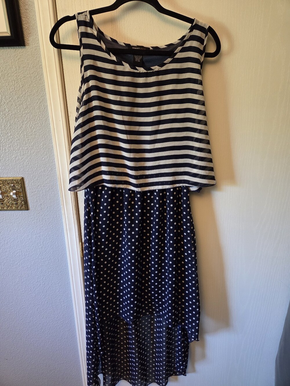 Robert Louis Navy and White Striped Dress